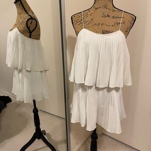 She + Sky White Layered Jumpsuit